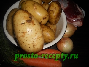 Картофель с мясом тушеный